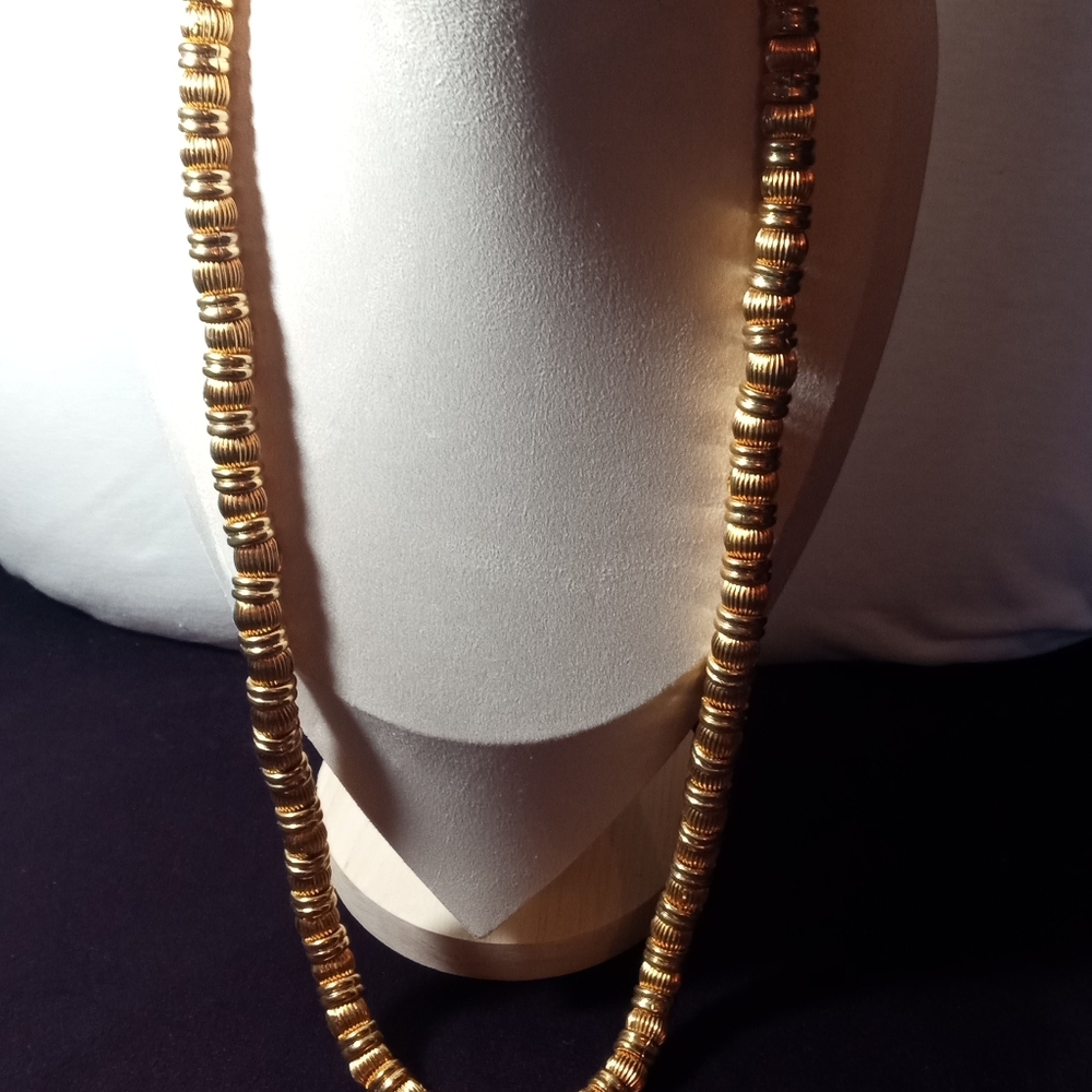 Gold Metal Beaded Necklace
